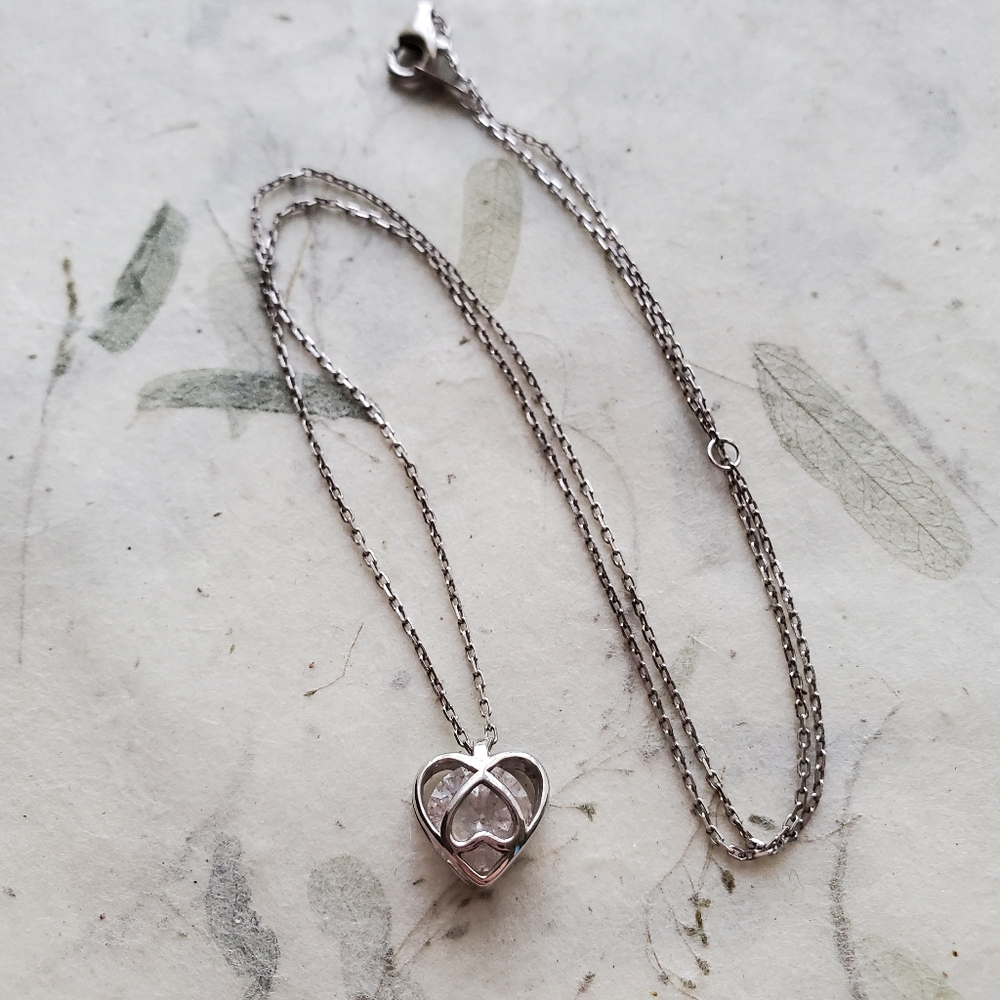 Sterling Silver 925 Heart Necklace